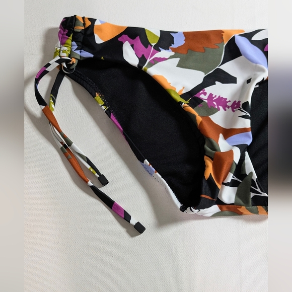 Bar III Printed Side-Shirred Hipster Bottoms Floral Filet Green Size XS New - Picture 3 of 9